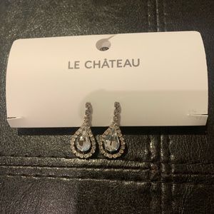 Fashion Rhinestones Tear Drop Earrings